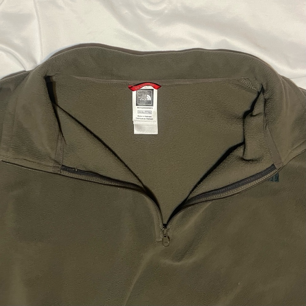 The North Face Men’s KhakiGreen Polartec Classic Fleece Pullover Sweatshirt XXXL - Picture 5 of 7